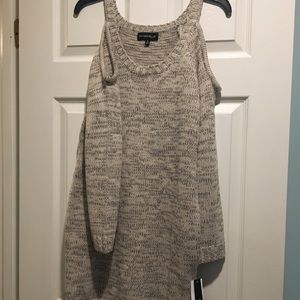 Cold shoulder sweater dress